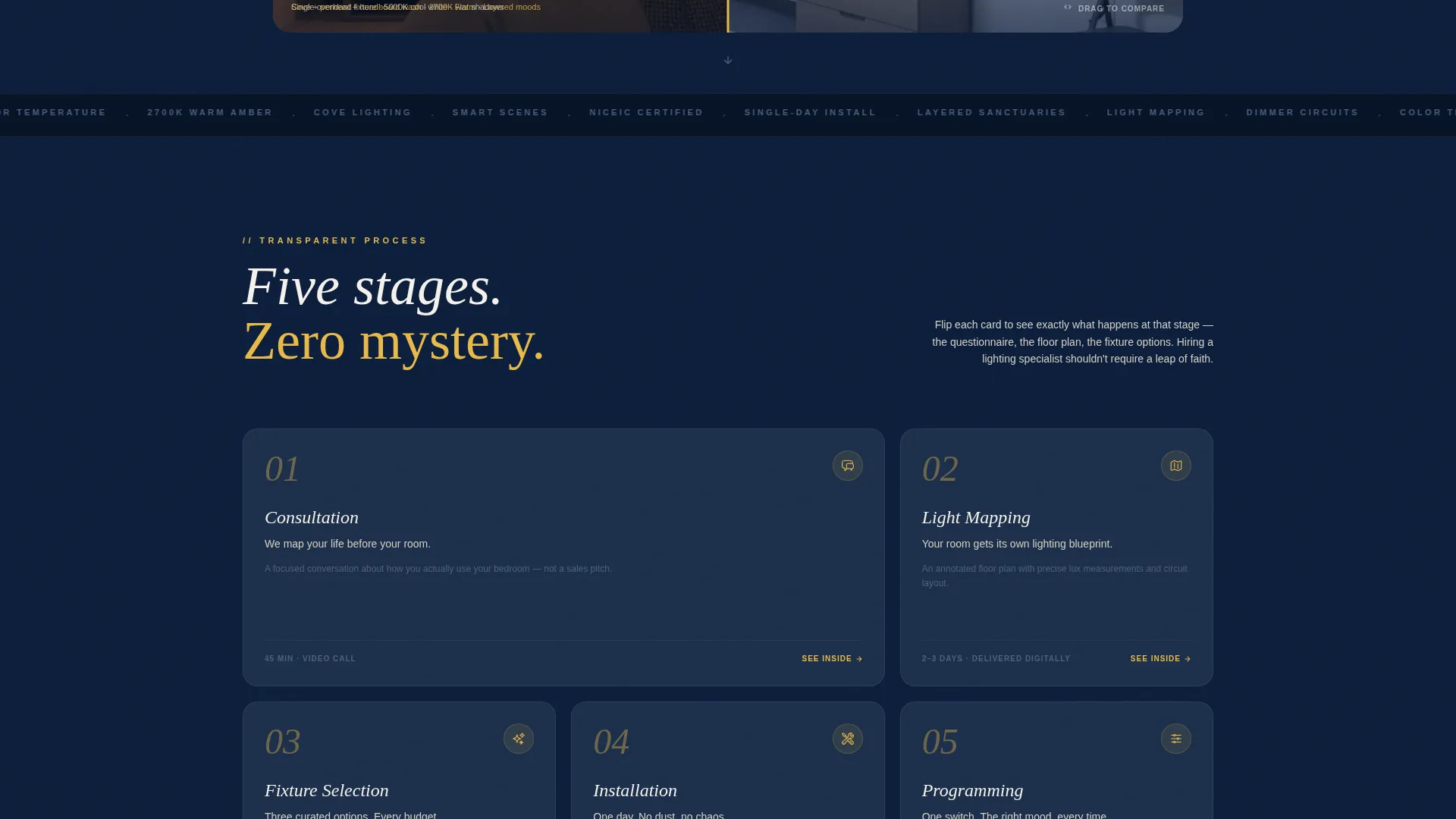 Bedroom Lighting Specialist Landing Page Template