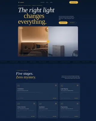Bedroom Lighting Specialist Landing Page Template