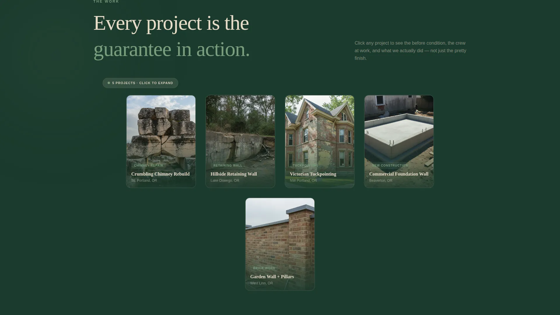 Masonry Contractor Landing Page Template