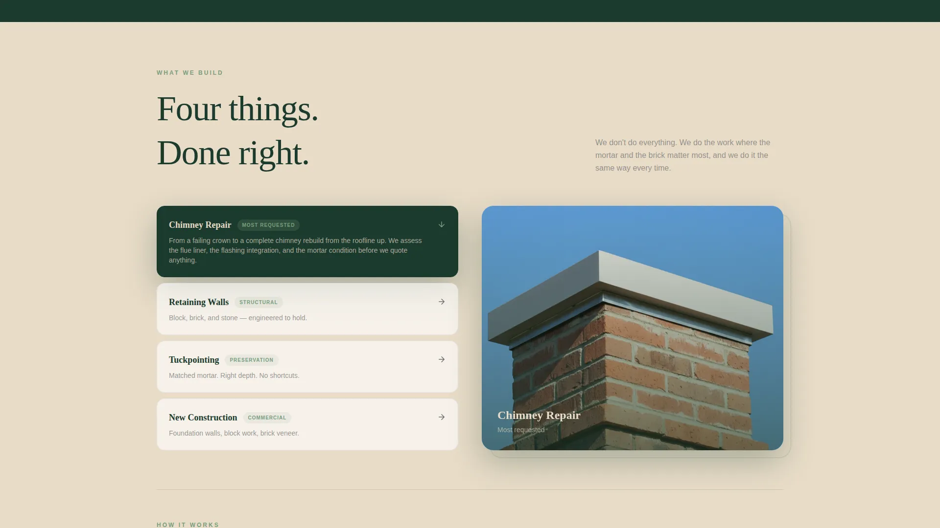 Masonry Contractor Landing Page Template