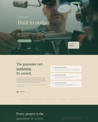 Masonry Contractor Landing Page Template