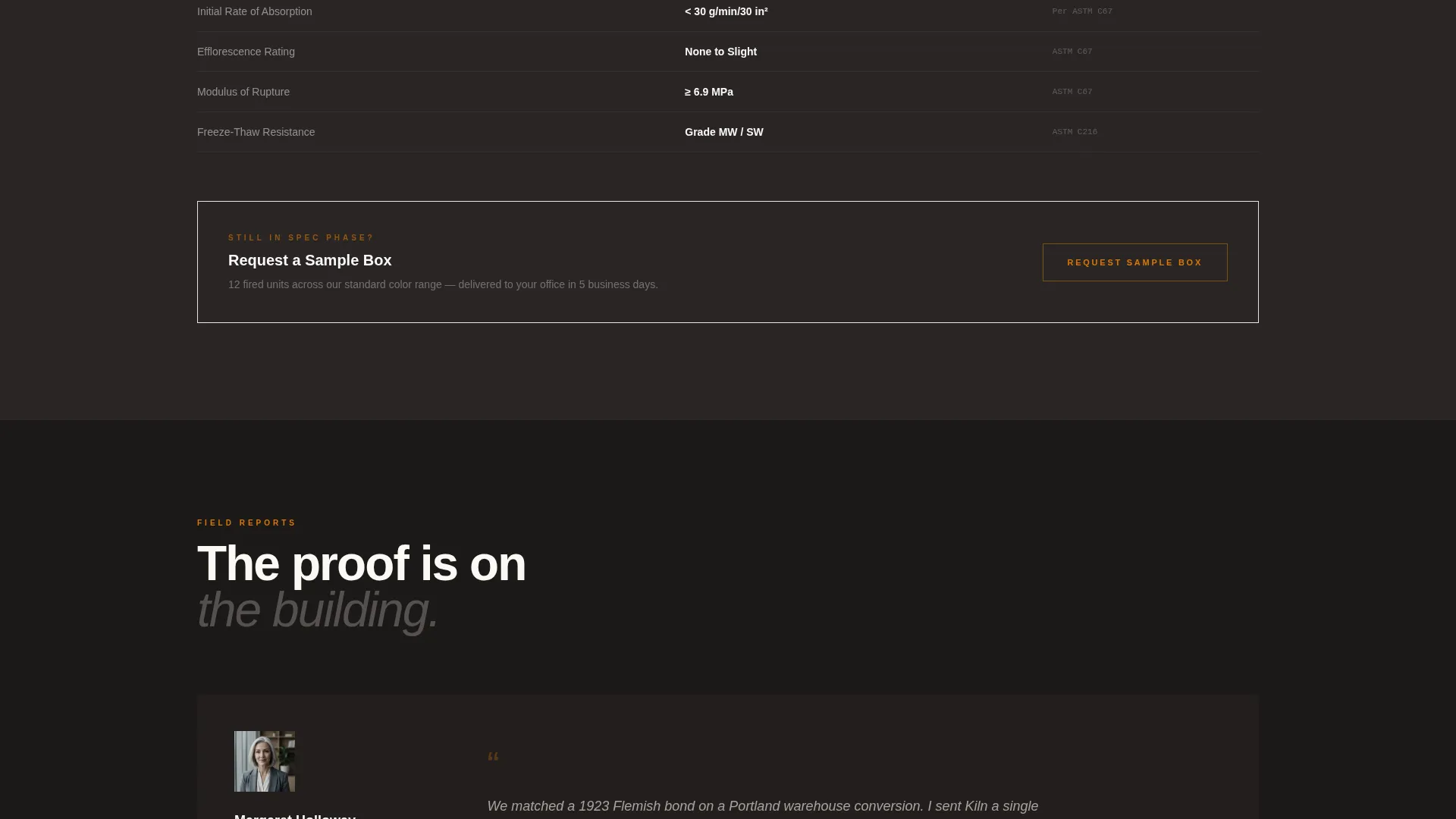 Handcrafted Brick Fabricator Landing Page Template