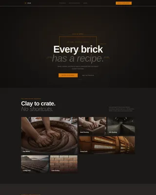 Handcrafted Brick Fabricator Landing Page Template