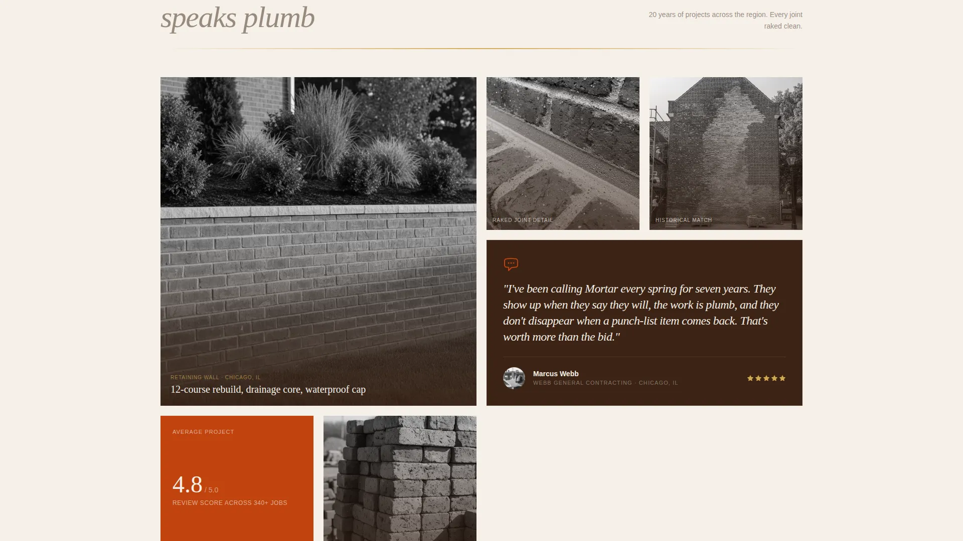 Brick Installer Landing Page Template