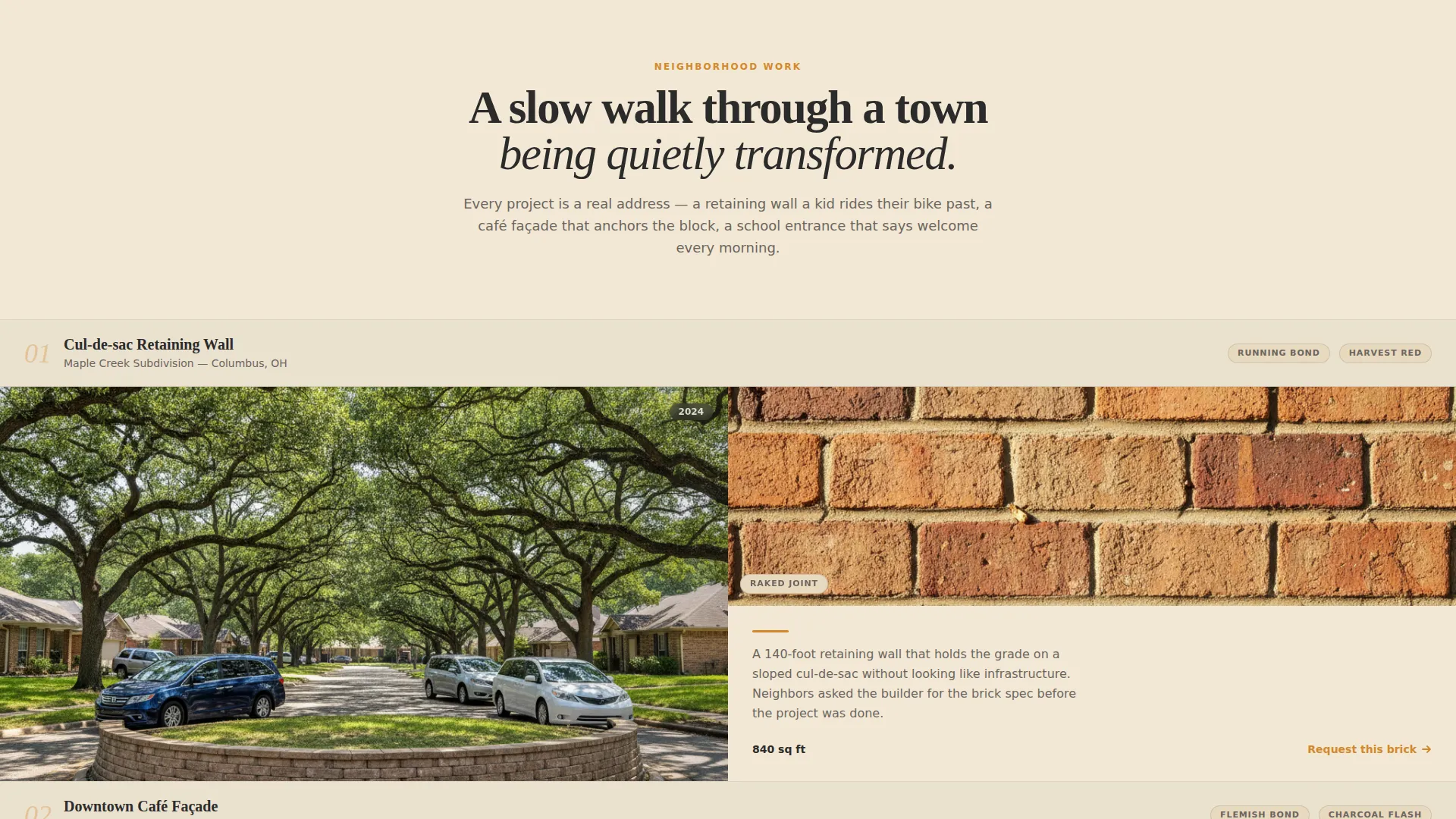 Brick Manufacturer Landing Page Template