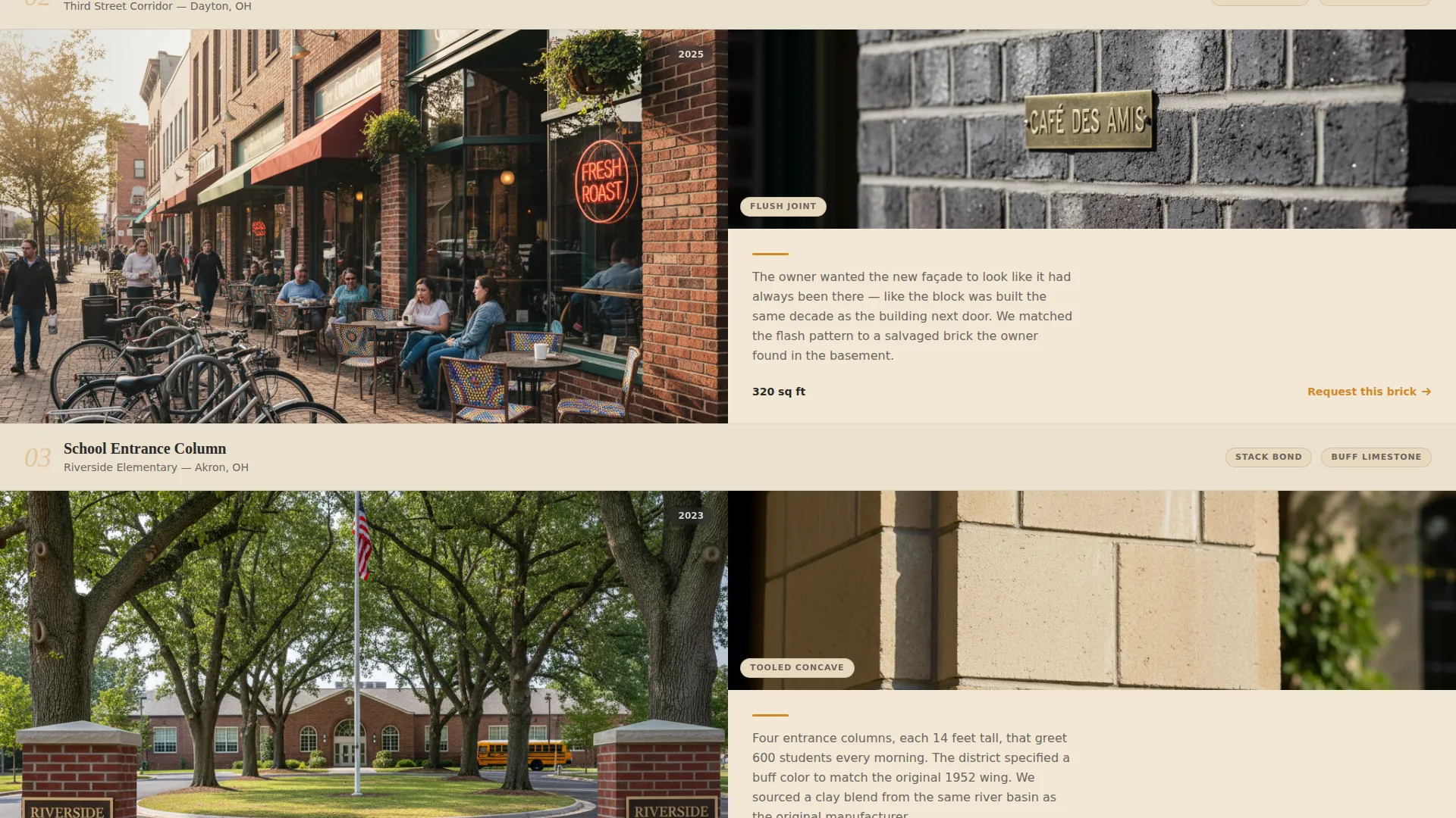 Brick Manufacturer Landing Page Template