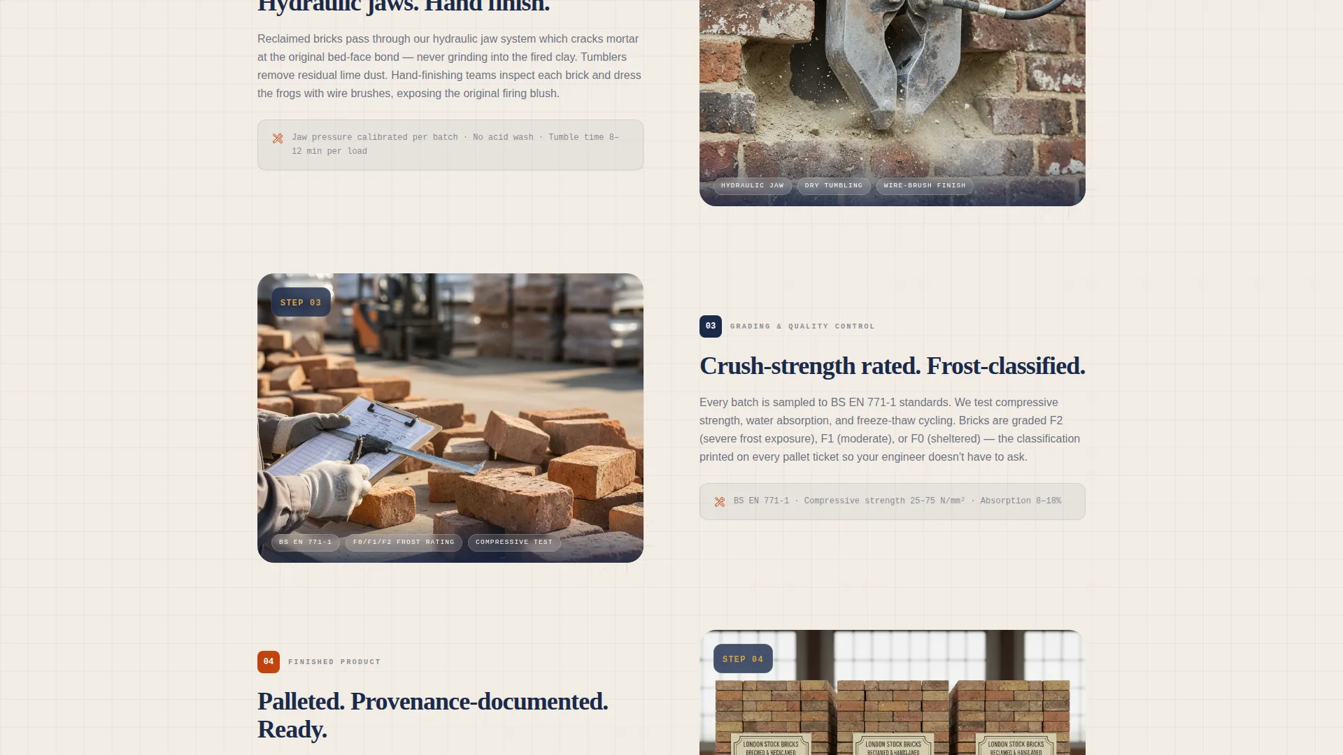 Reclaimed Brick Recycler Landing Page Template
