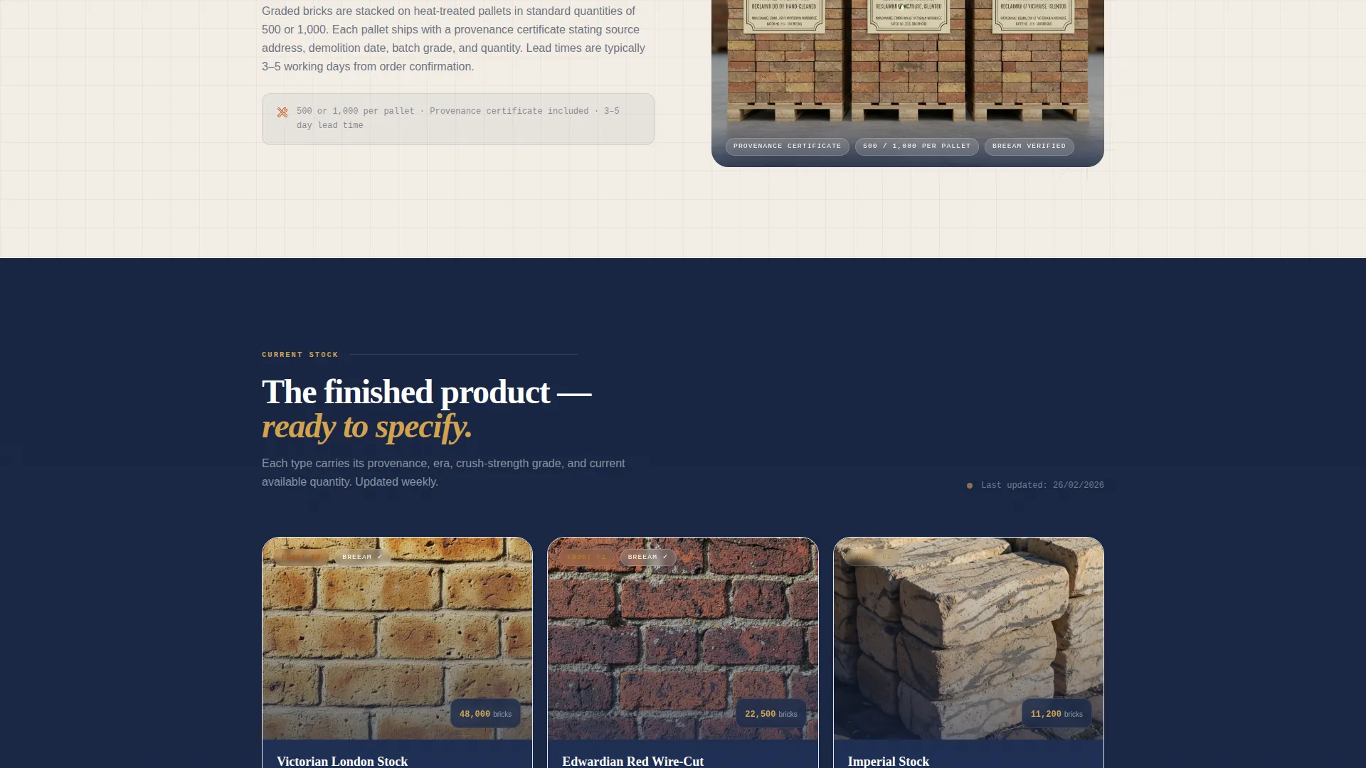 Reclaimed Brick Recycler Landing Page Template