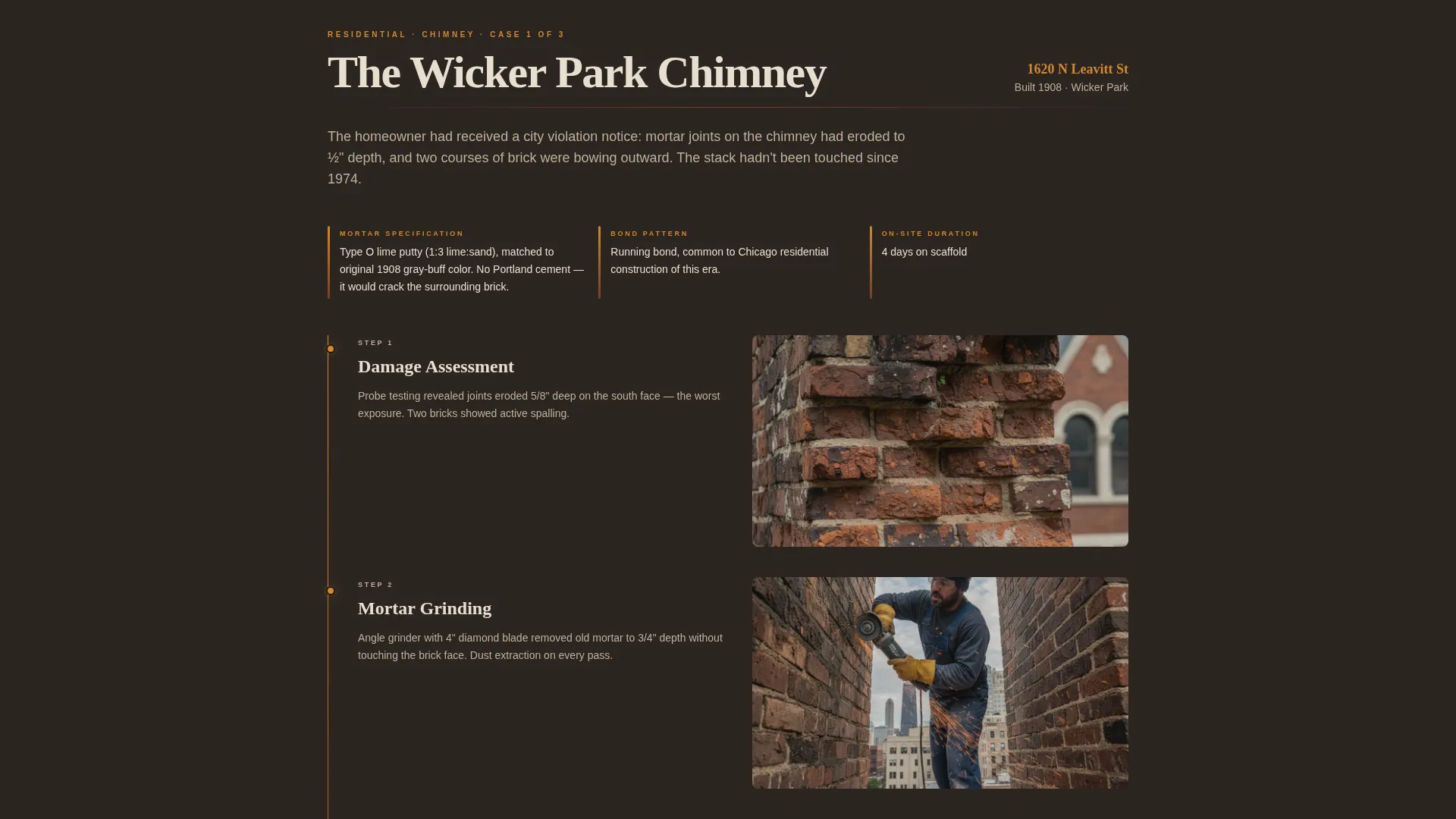 Brick Restoration Landing Page Template