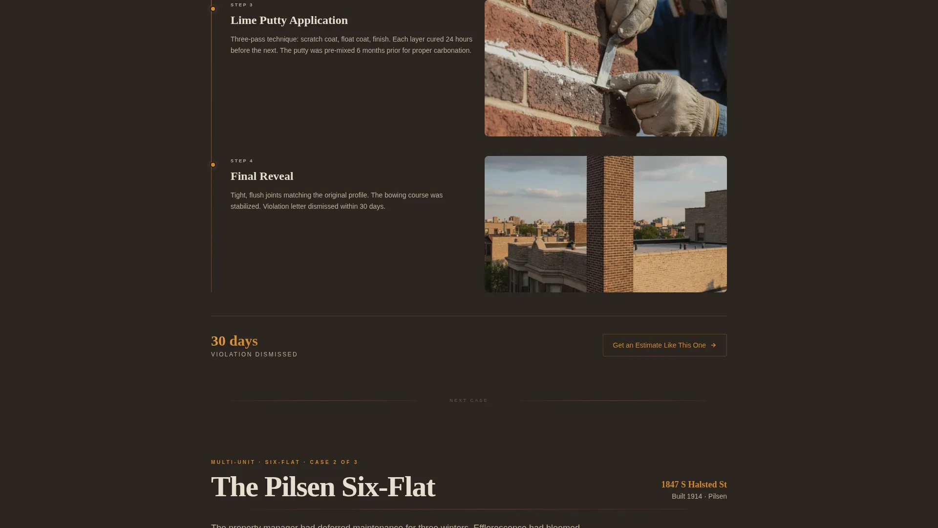 Brick Restoration Landing Page Template