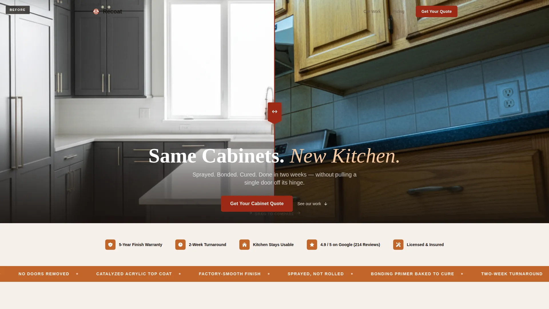 Cabinet Painting Landing Page Template