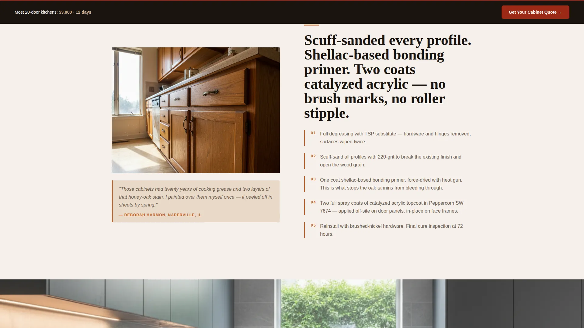 Cabinet Painting Landing Page Template