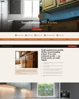 Cabinet Painting Landing Page Template