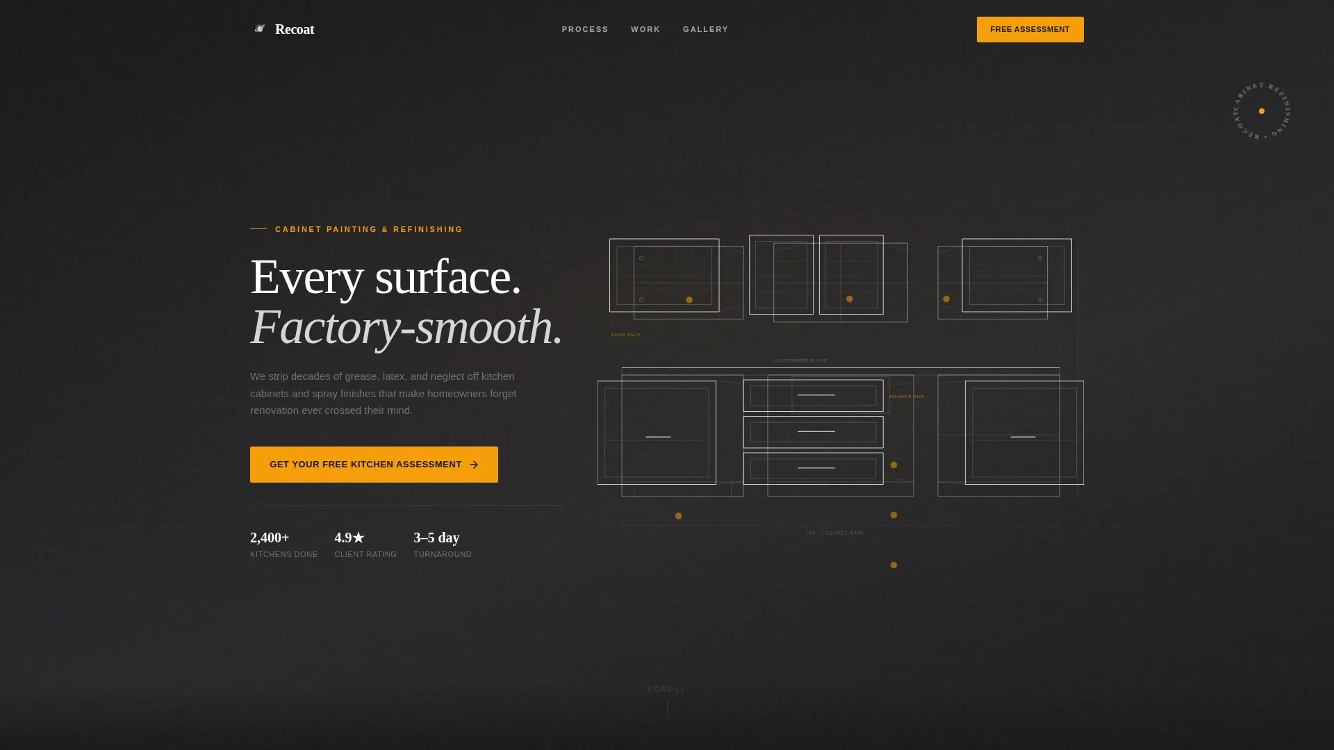 Cabinet Refinishing Landing Page Template