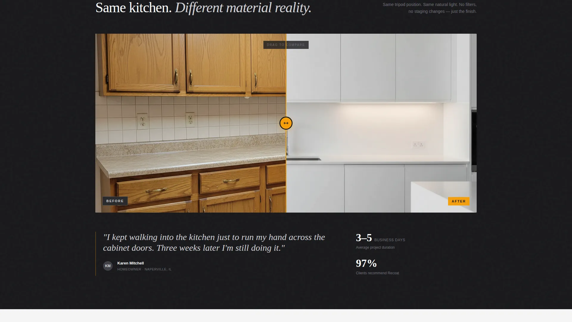 Cabinet Refinishing Landing Page Template
