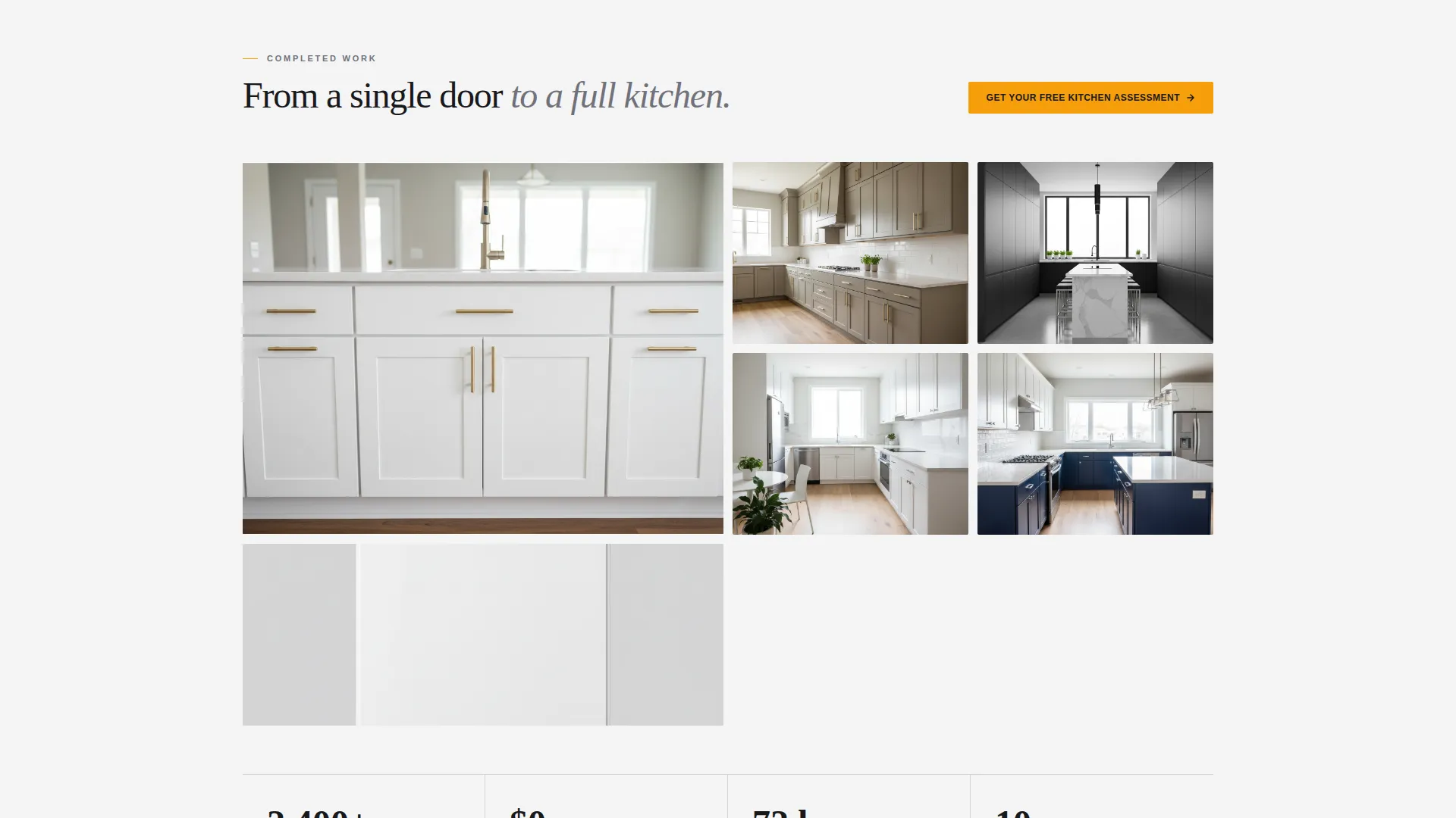 Cabinet Refinishing Landing Page Template