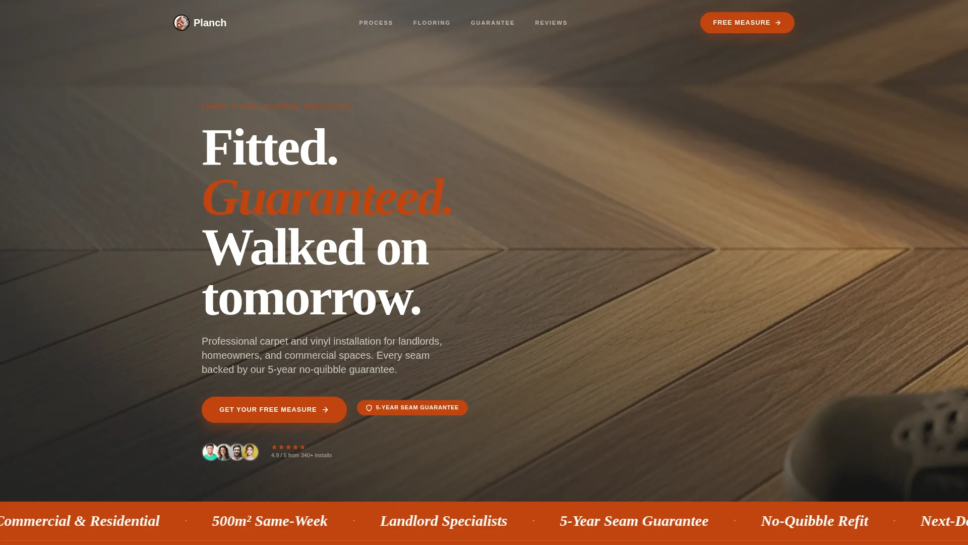 Carpet & Vinyl Flooring Landing Page Template