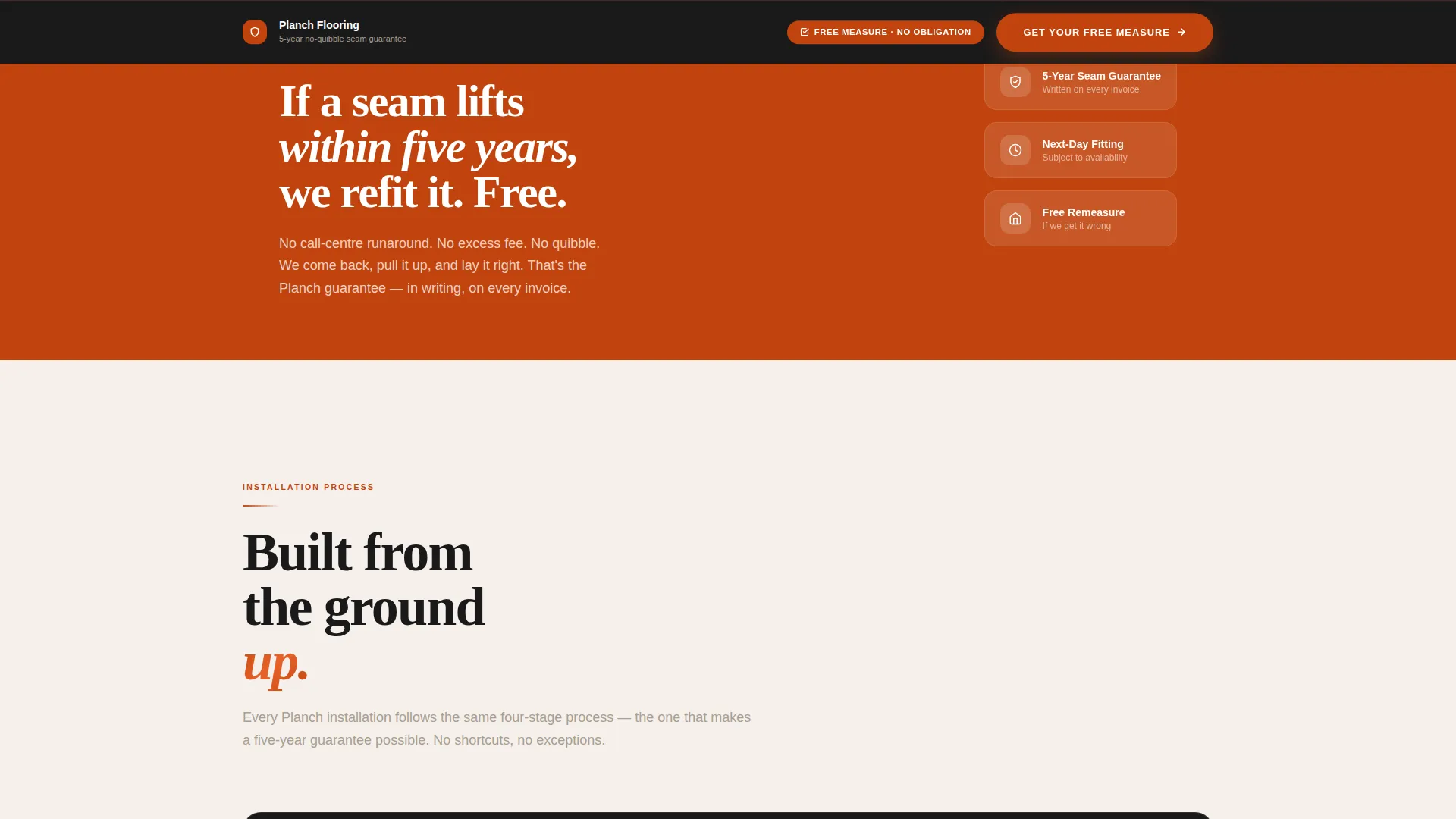 Carpet & Vinyl Flooring Landing Page Template