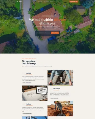 Carport Builder Booking Landing Page Template
