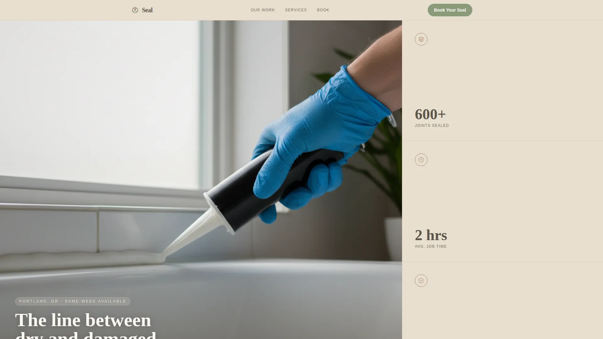 Caulking & Sealant Service Landing Page Template
