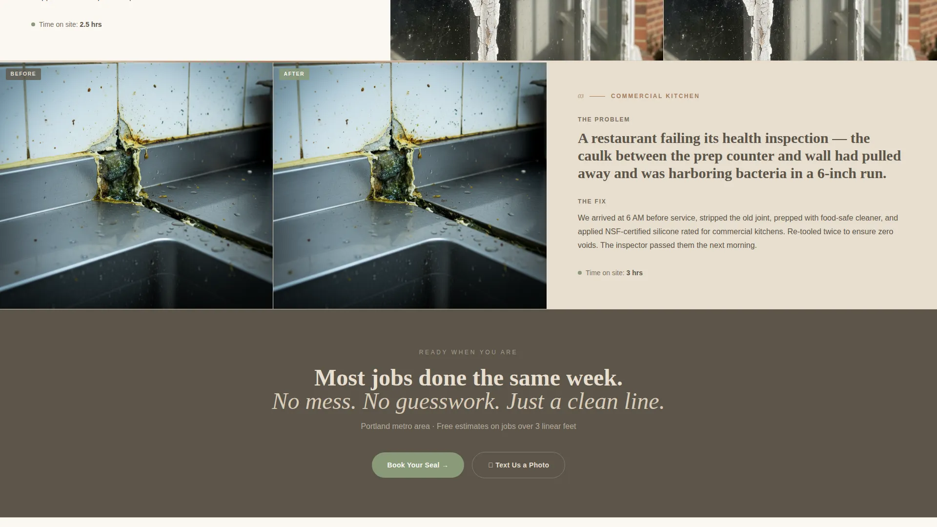 Caulking & Sealant Service Landing Page Template