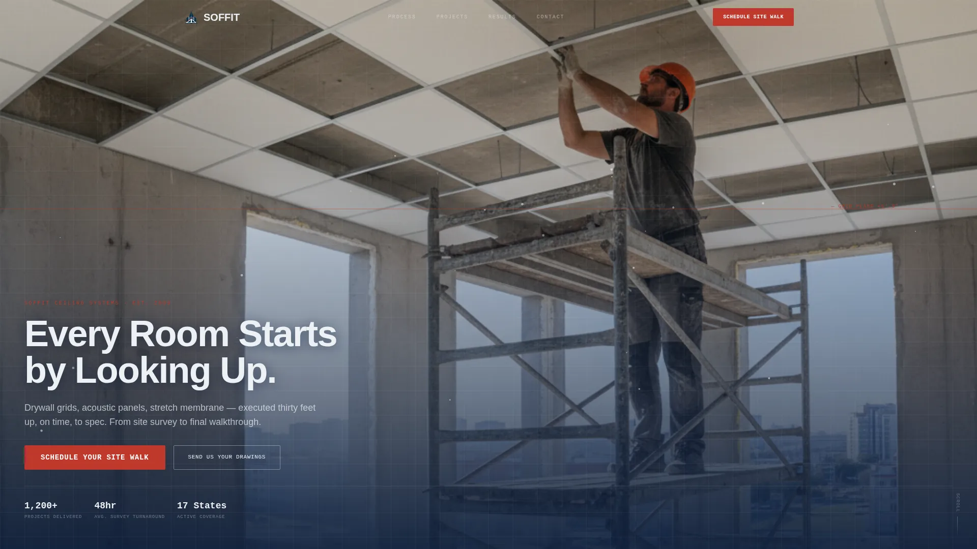 Ceiling Installation Booking Landing Page Template