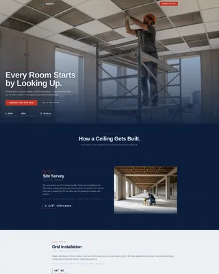 Ceiling Installation Booking Landing Page Template