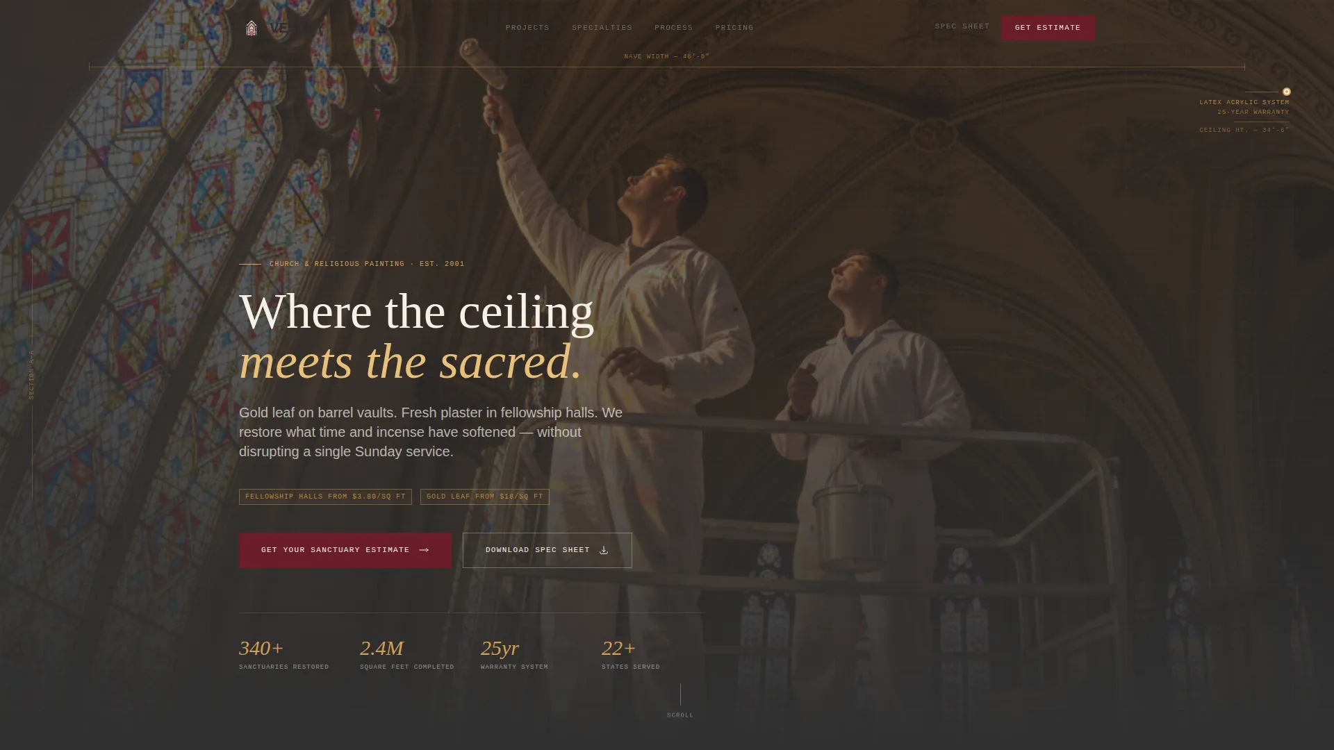 Church Painting Contractor Landing Page Template