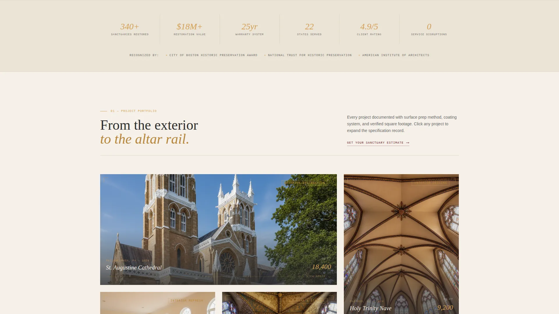 Church Painting Contractor Landing Page Template