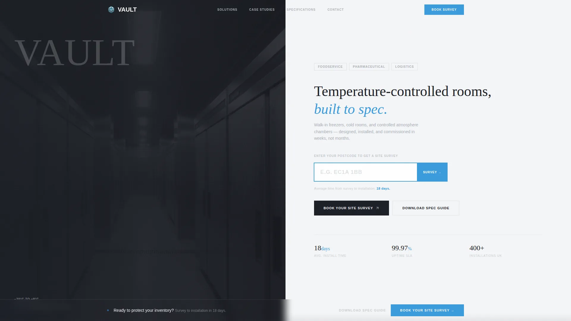 Advanced Specialty Construction Appointment Booking Website Template