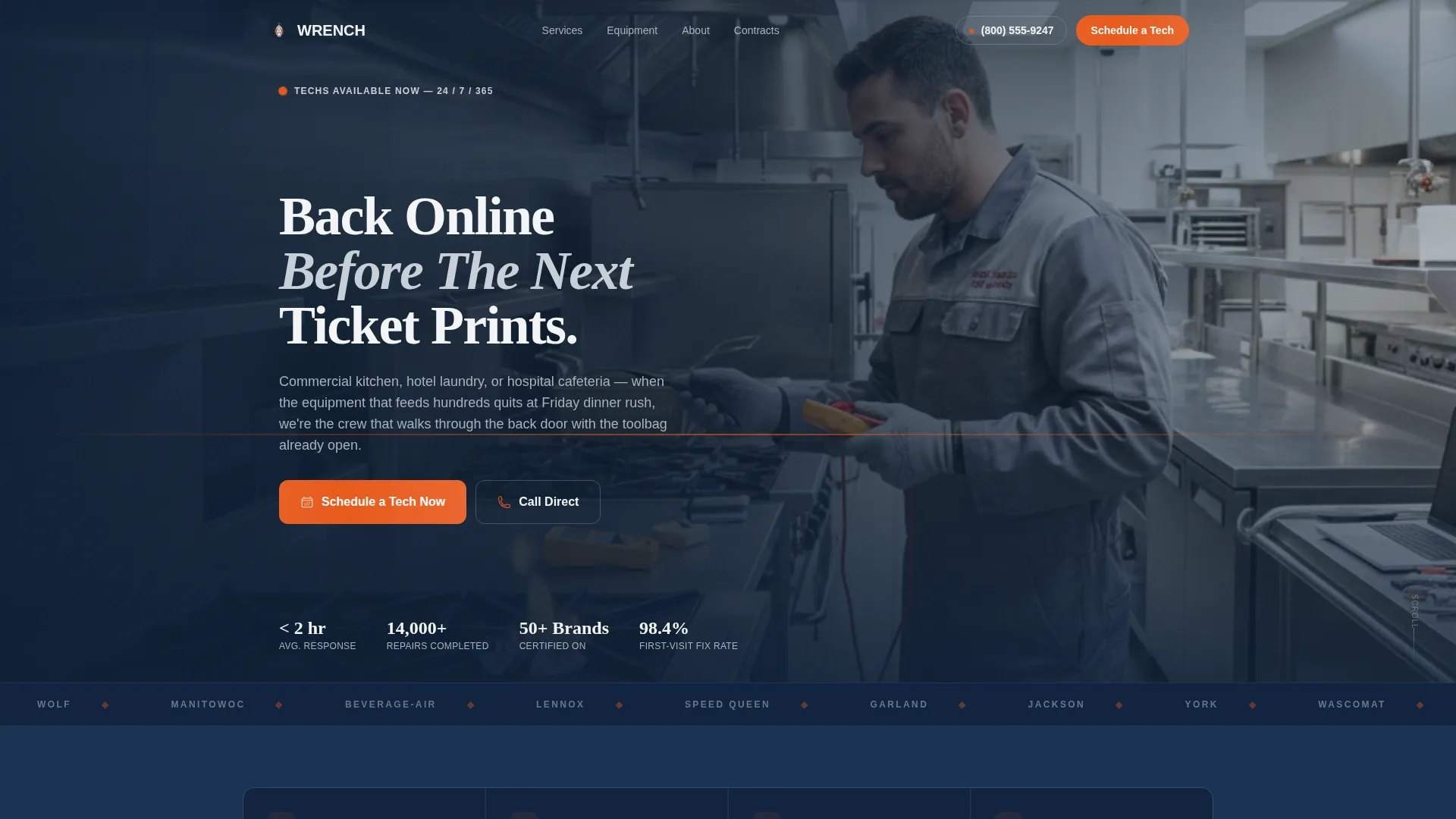 Commercial Appliance Repair Landing Page Template