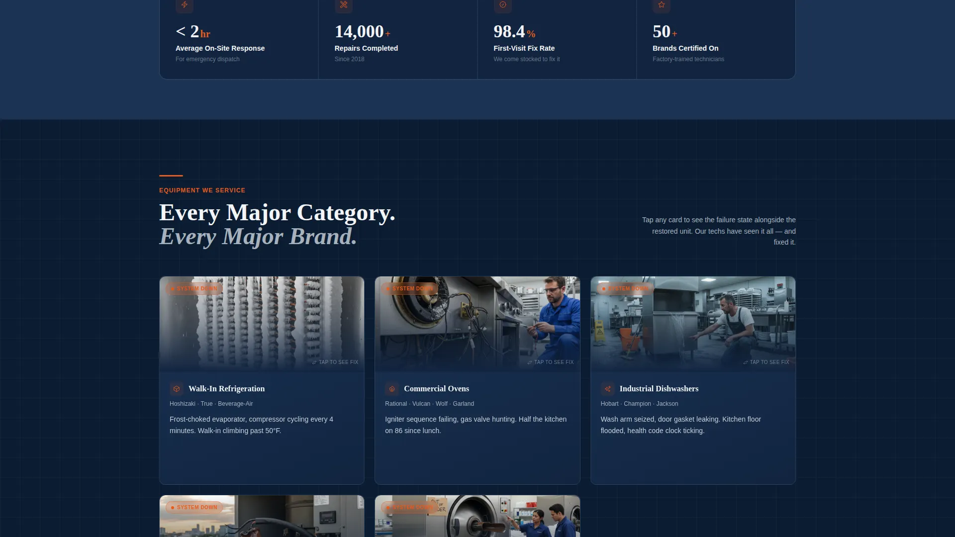 Commercial Appliance Repair Landing Page Template