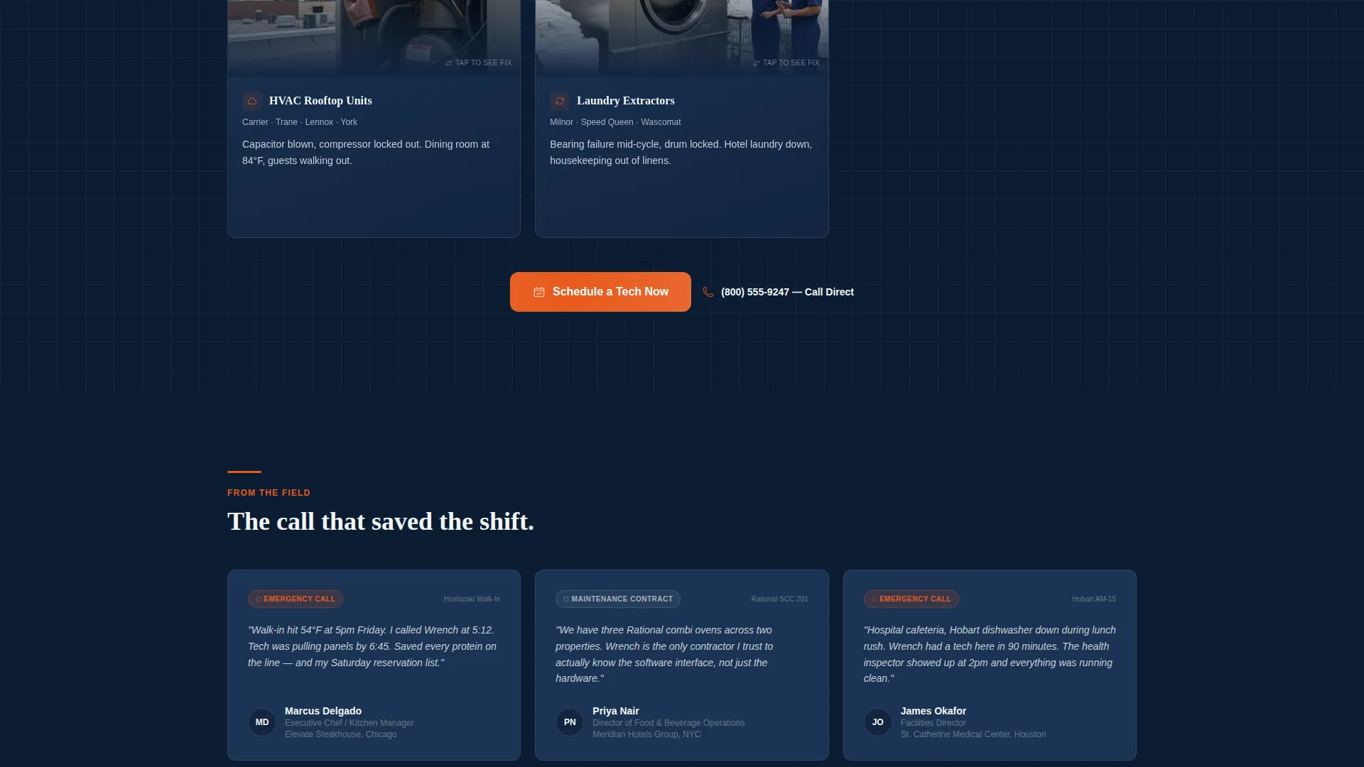 Commercial Appliance Repair Landing Page Template