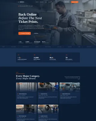 Commercial Appliance Repair Landing Page Template