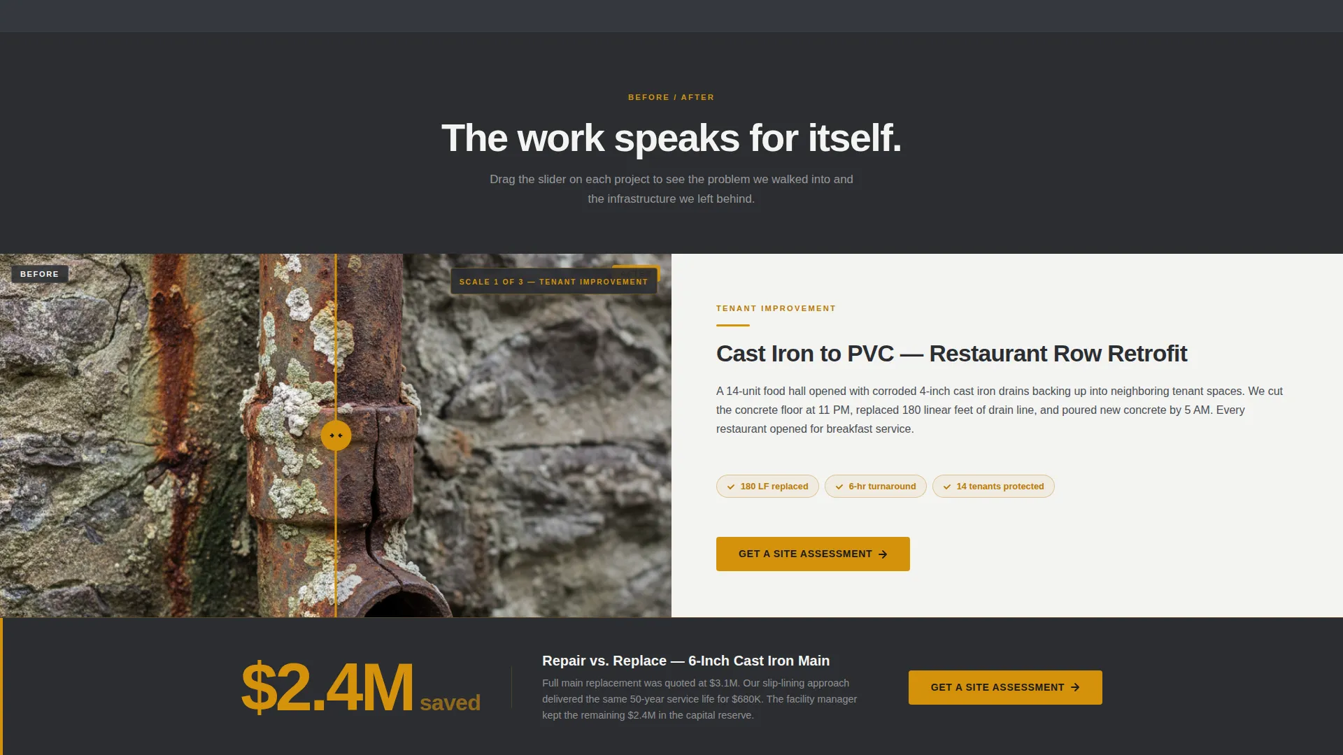 Commercial Plumber Landing Page Template
