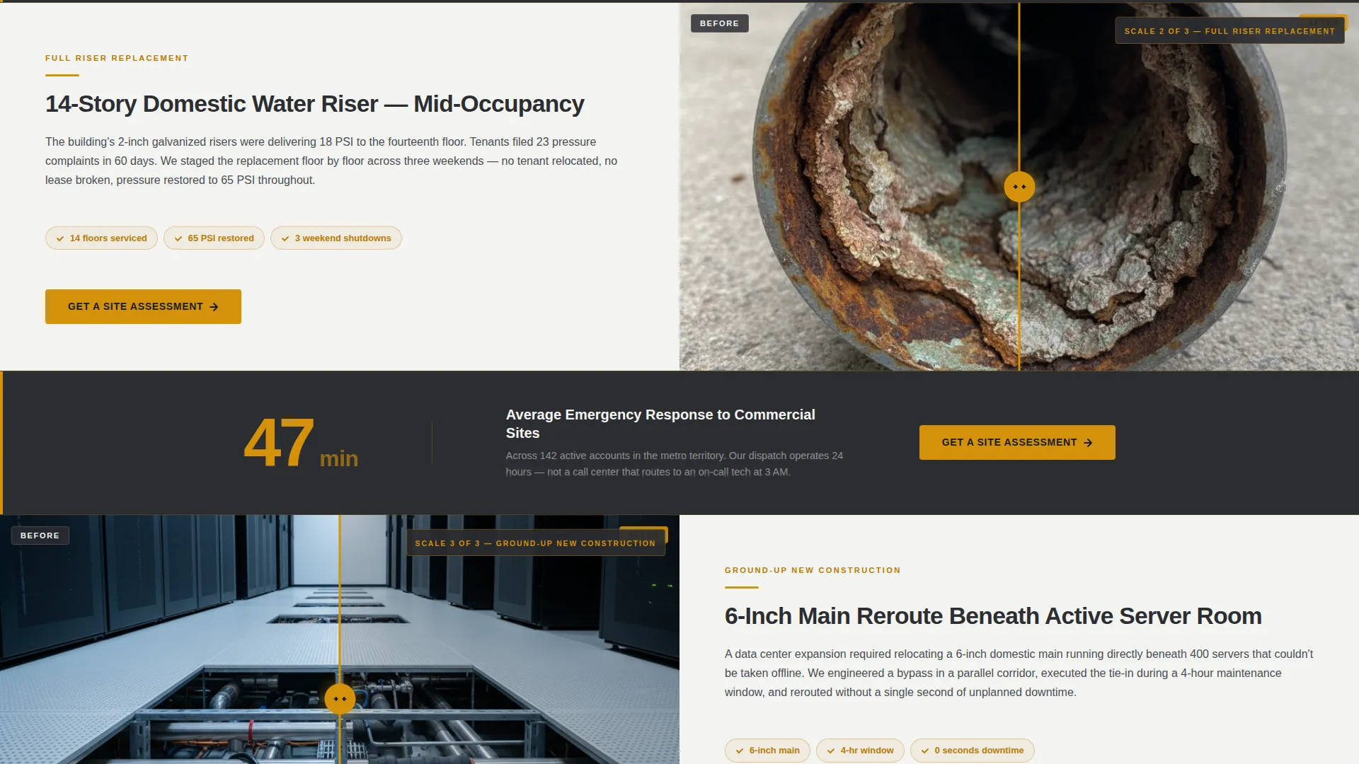 Commercial Plumber Landing Page Template