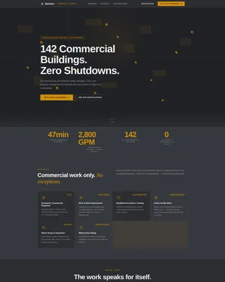 Commercial Plumber Landing Page Template