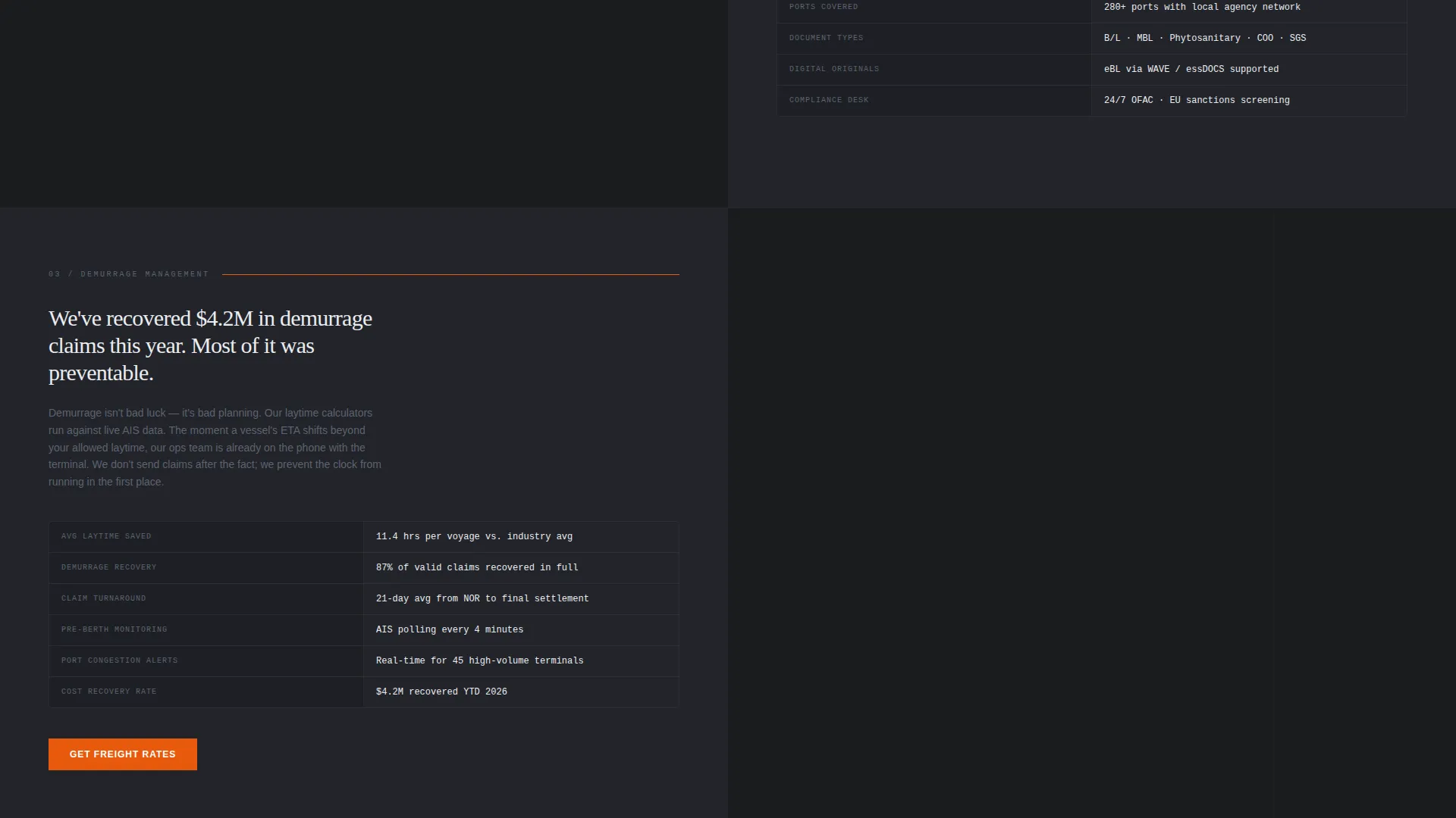 Precision Freight | Free Website Template | Rocket