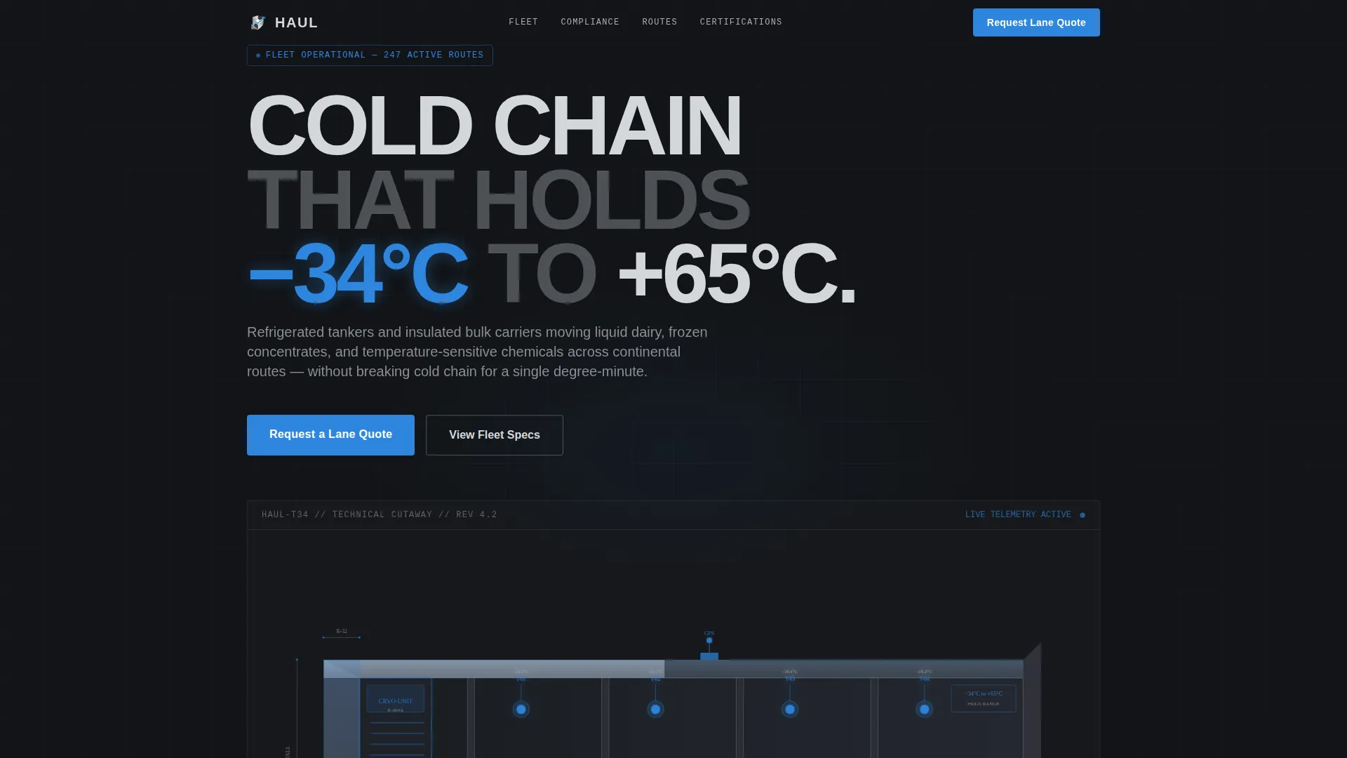 Precision Coldchain | Free Website Template | Rocket