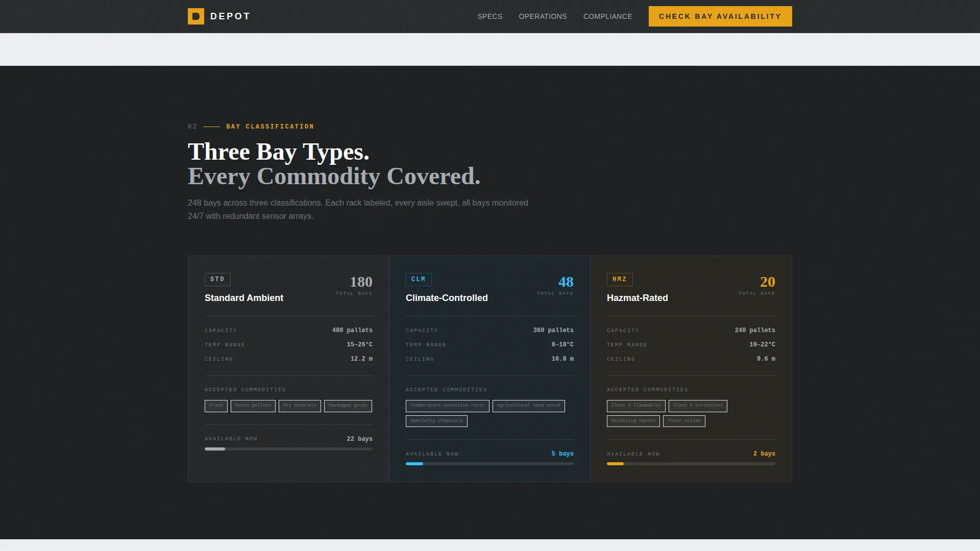 Industrial Storage | Free Website Template | Rocket