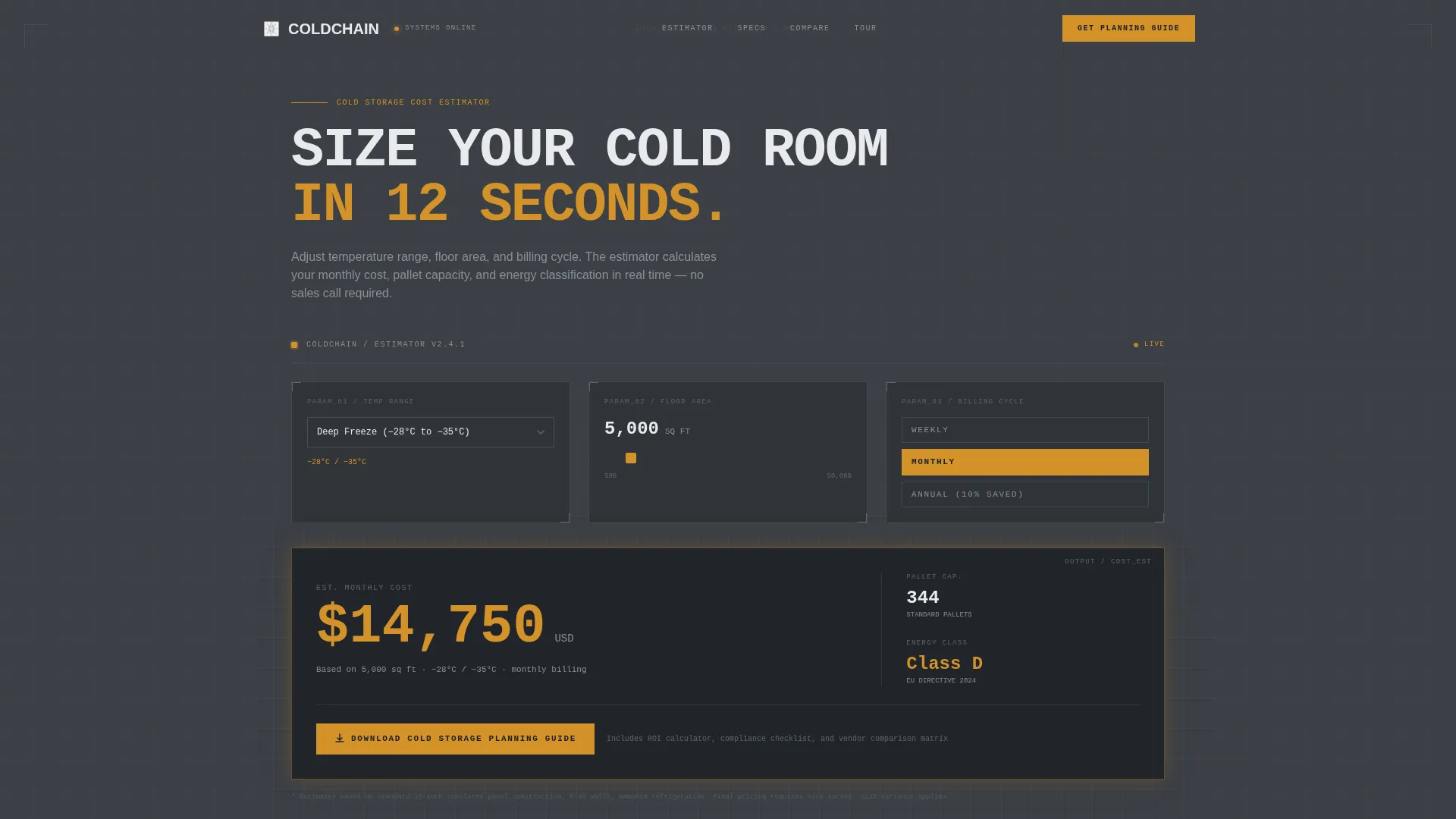 Warehouse & Distribution Pricing Website Template