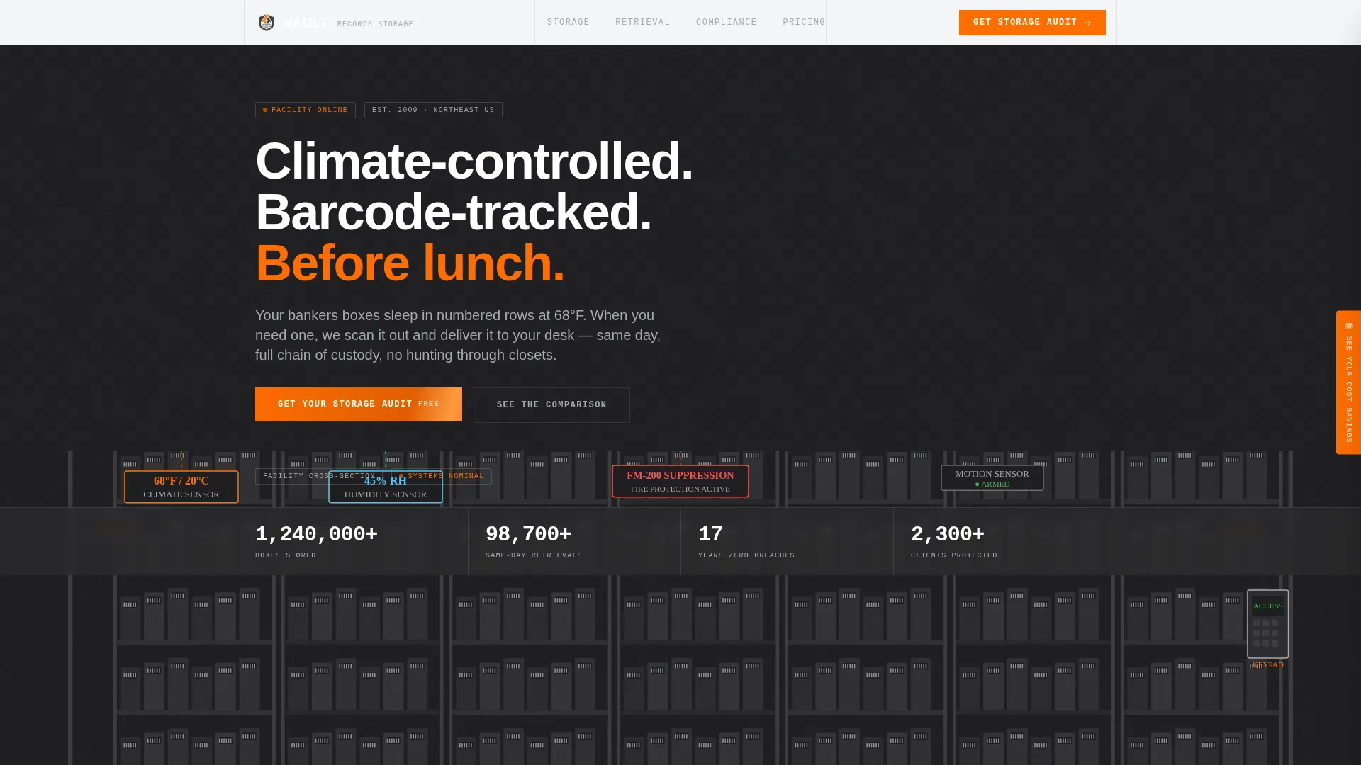 Warehouse & Distribution Cost Calculator Website Template