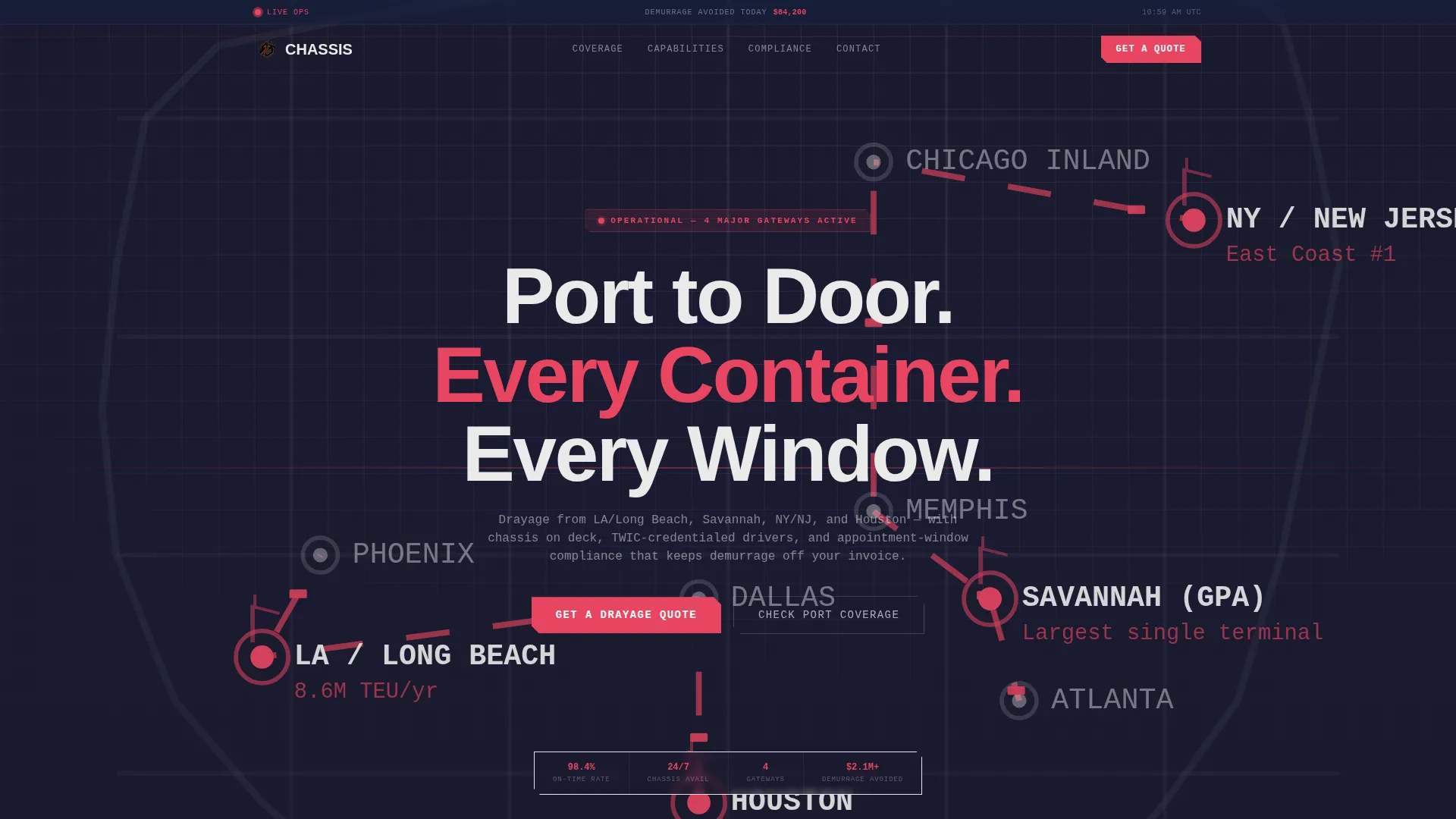 Freight & Cargo Specialist Professional Website Template