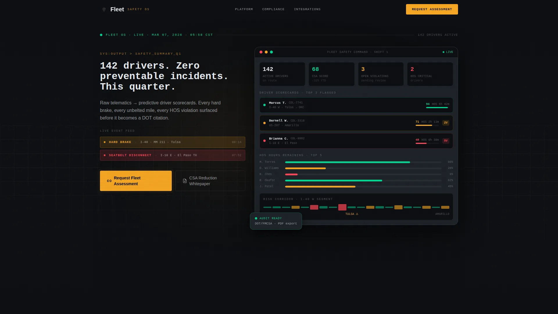 Fleet & Transportation Management Booking Website Template