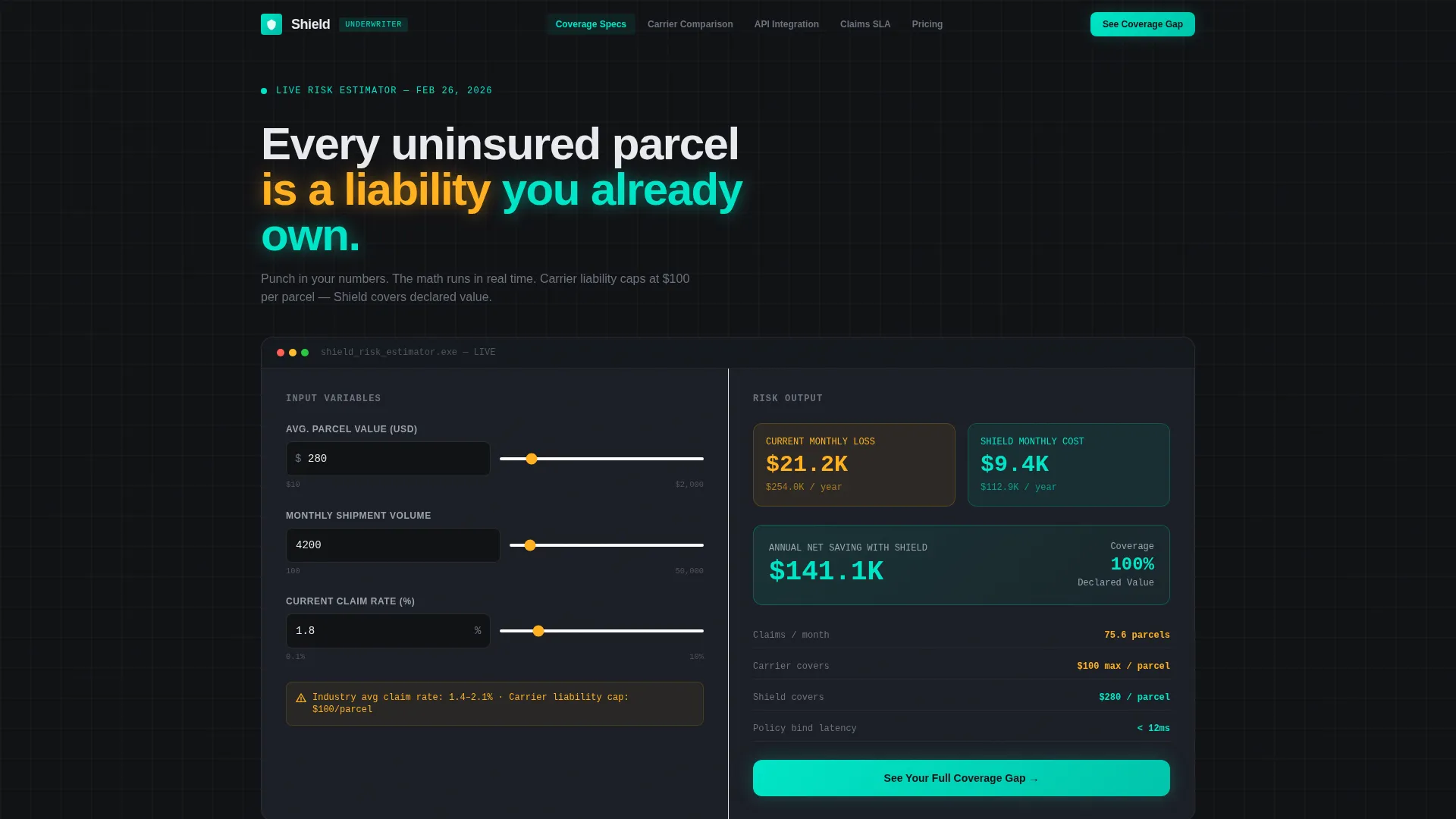 E-Commerce Parcel Logistics Pricing Website Template
