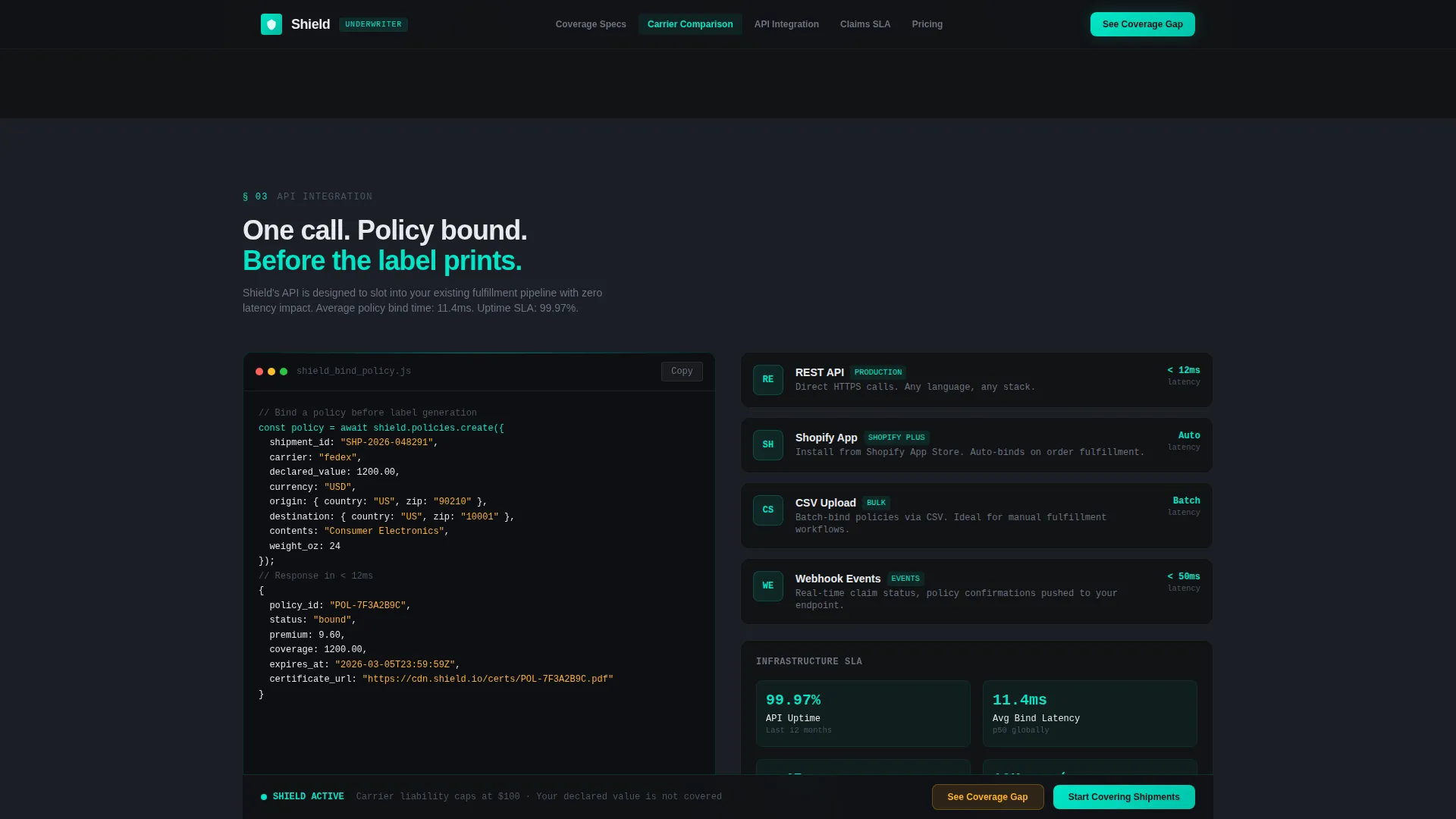 E-Commerce Parcel Logistics Pricing Website Template