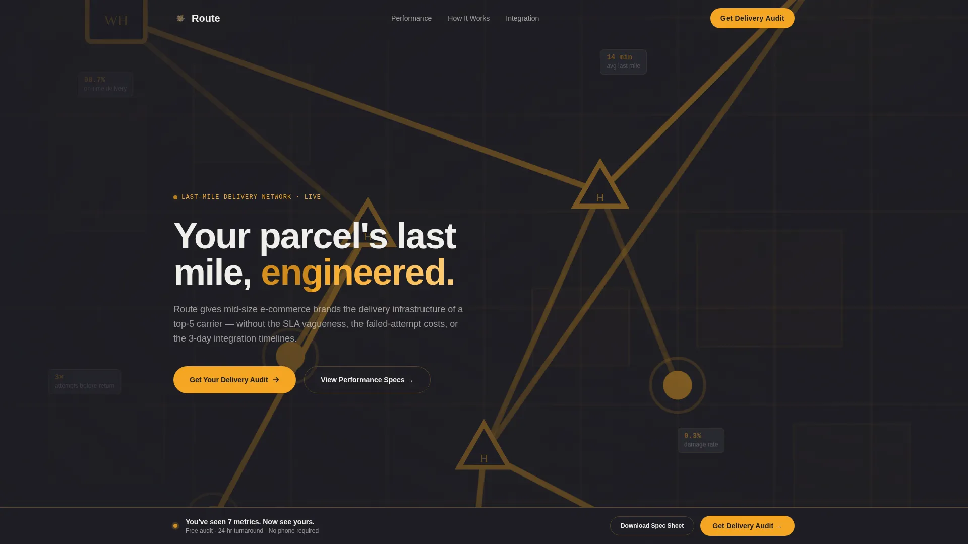 Last-Mile Delivery Landing Page Template