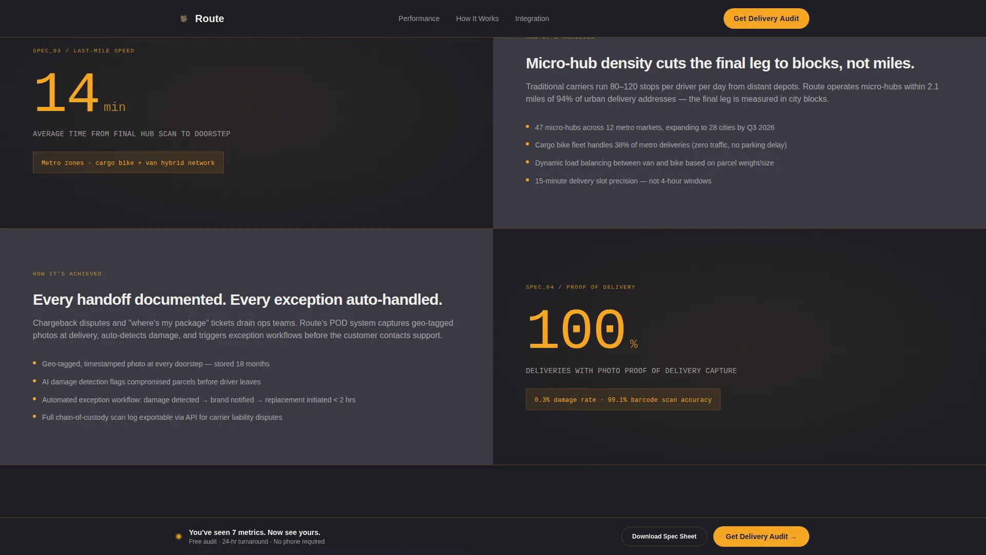 Last-Mile Delivery Landing Page Template