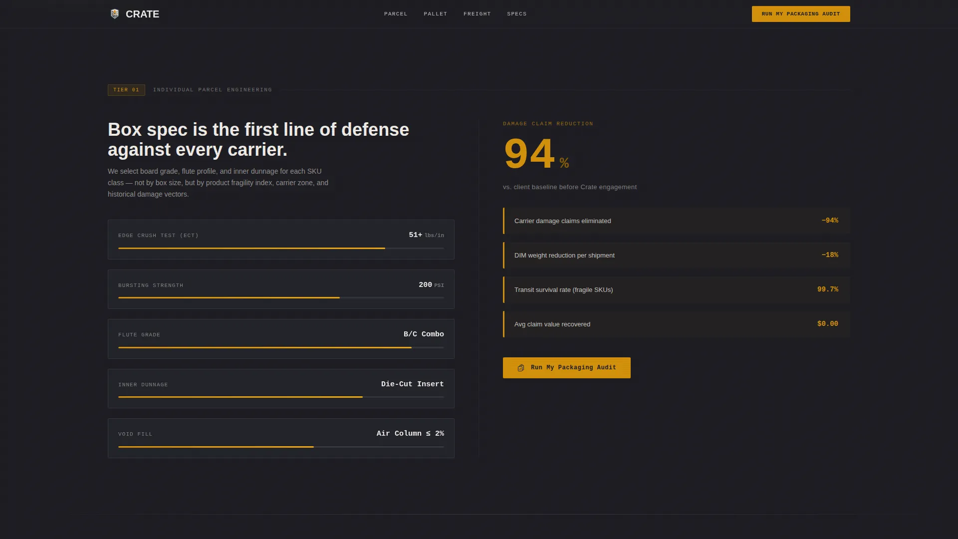 E-Commerce Parcel Logistics Specialist Professional Website Template