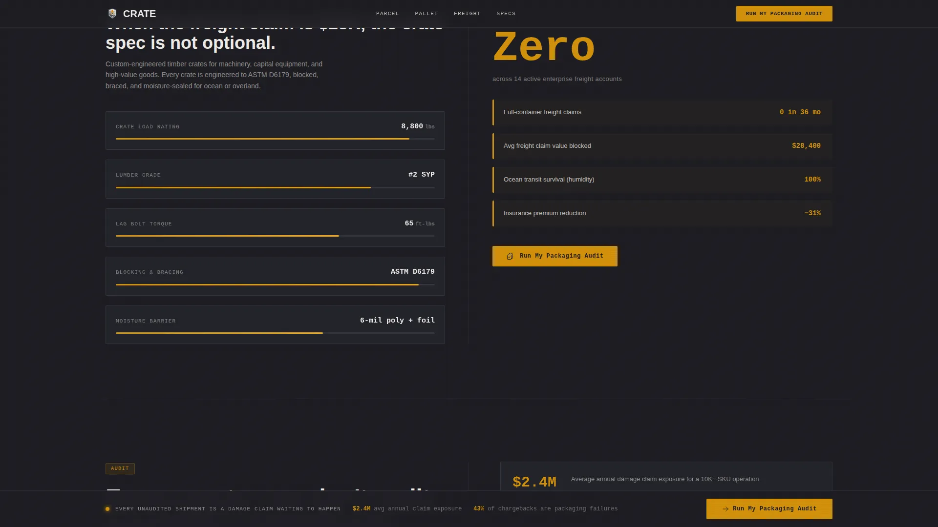 E-Commerce Parcel Logistics Specialist Professional Website Template